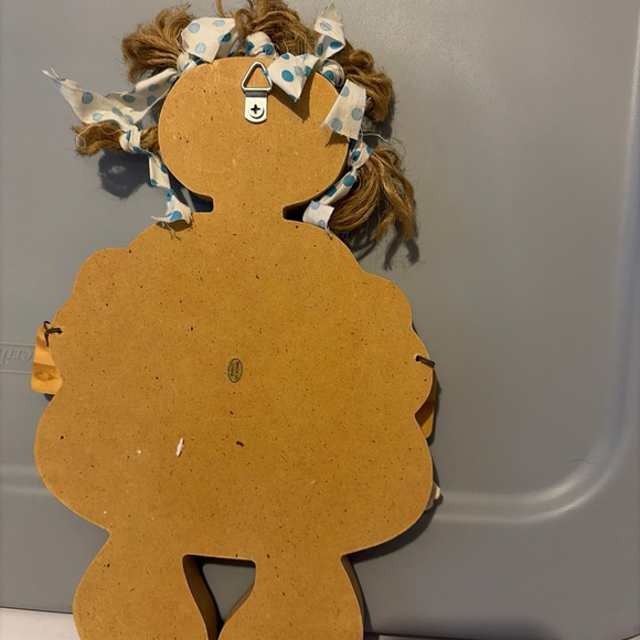 Vintage Wall Hanging Wooden Mood for the Day Girl Rag Doll - Picture 4 of 4